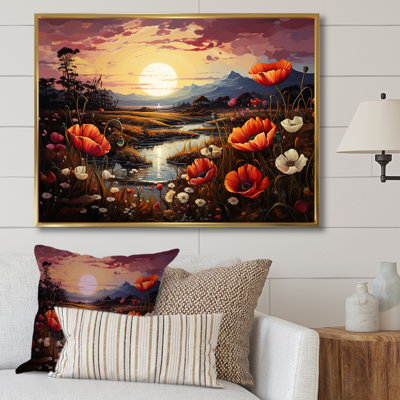 " Orange Crimson Flower S Embrace "