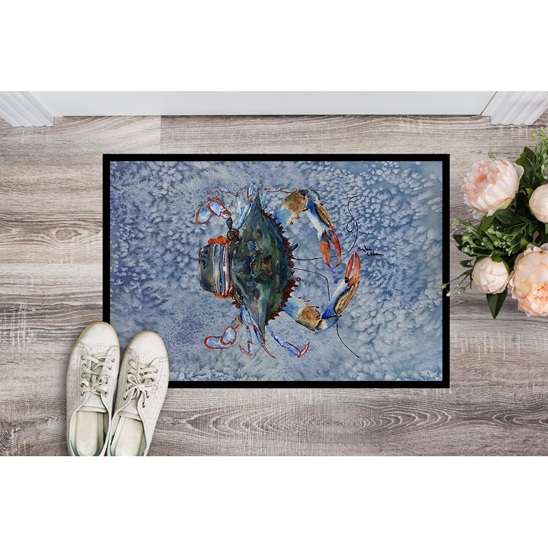 Tapis de porte d’intérieur anti-dérapant crabe, Rectangle 2 pi x 3 pi
