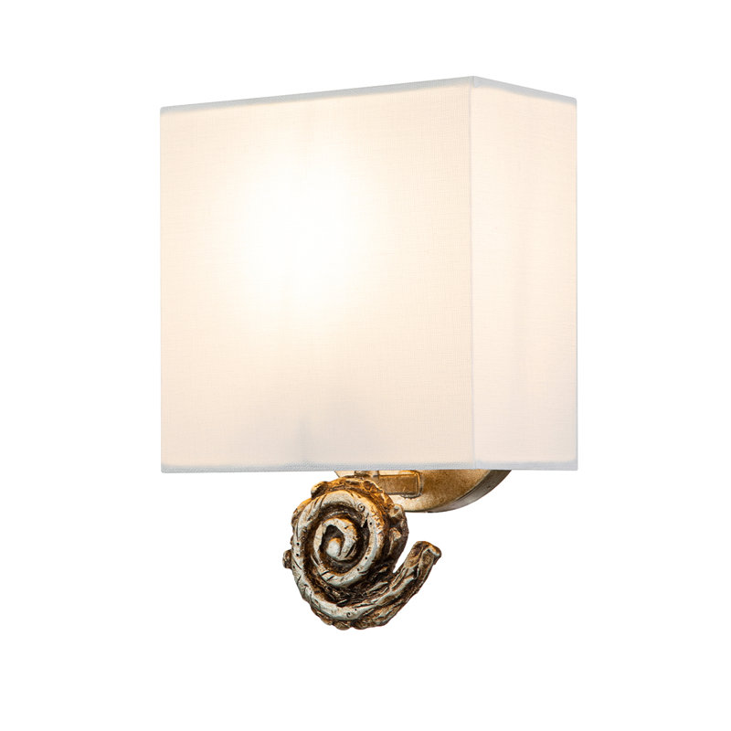 Swirl Small Armed Sconce, Silver