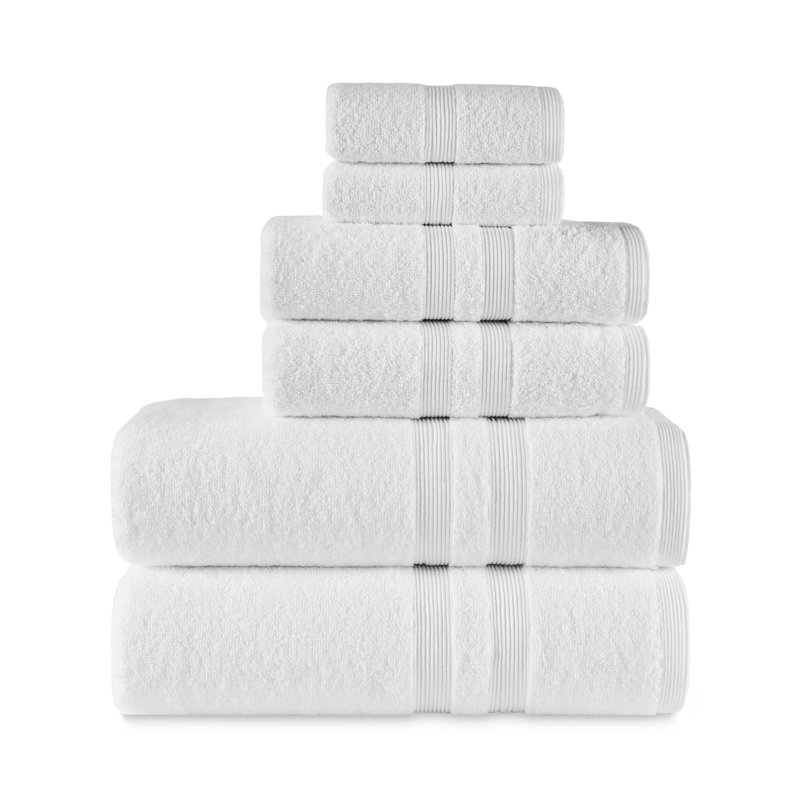 Ensemble de 6 serviettes en coton Haugen, Blanc