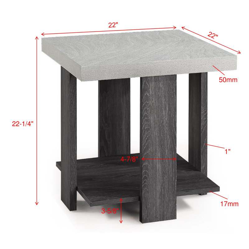 Ensemble de cocktail en bois 3 pièces avec table basse et deux tables de bout assorties pour les salons modernes