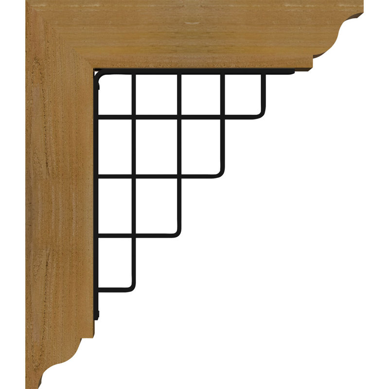 Diane 4" Triple Brace Ironcrest Bracket, 18"H x 15 1/2"D, 3 1/2"W x 4"T Western Red Cedar (Smooth)
