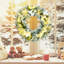 Couronne de Noël enneigée de 24 po avec minuteur The Poinsettia The Holiday Aisle®