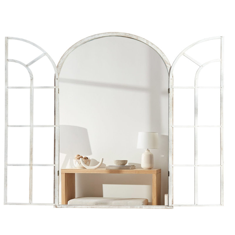 Arch Wall Mirror, Weathered White