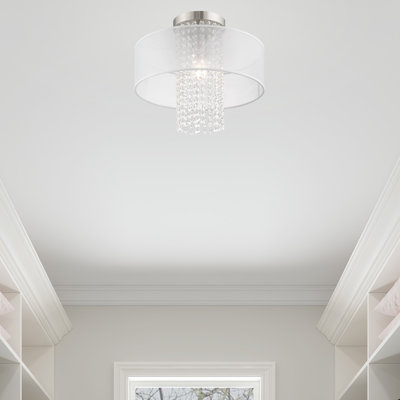 Haney Linen Blend Semi Flush Mount