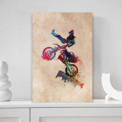 Motocross Splash Jump, art mural cheval contemporain