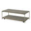 Ensemble de table basse et de table de bout en bois 3 pièces Corbeta, graphite vieilli