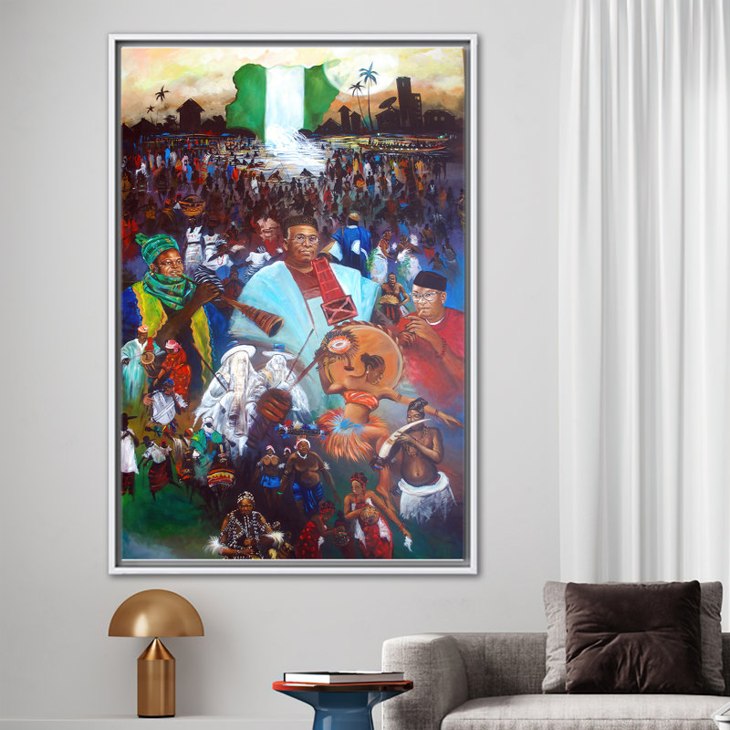 Print on Canvas, 60 cm H x 40 cm W, White Floater Framed