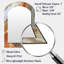 Symphonie orange orange beige - miroir décoratif à arche abstraite, miroir mural asymétrique orange, impression d'art en métal-1550750869