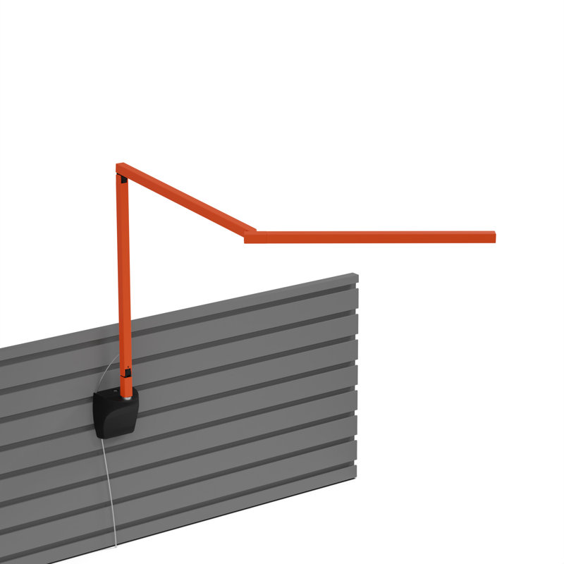 Lampe de bureau Z-Bar Gen 4 avec fixation murale à lattes, 3 500K, H 12,5 po x l 25,6 po x P 7,5 po, Orange mat