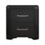 Table de chevet de conception moderne 1pc Table de chevet 2X à queue d'aronde Finition anthracite Design élégant