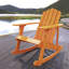 Chaise berçante Adirondack en bois d'acacia brun clair Kiawah Classic-777772752