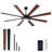 Oversized 72'' - 8 Blades Modern Smart Black Ceiling Fan with Dimmable LED Light and Remote Control-1292766877-1292767075-1292767074