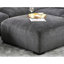 Grand repose-pieds carré rembourré de style contemporain avec couche modulaire en mousse à mémoire de forme et pieds fuselés beige-1699693063