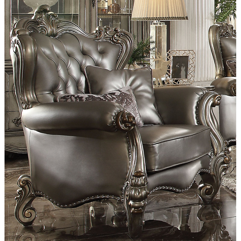 Fauteuil à oreilles Vazquez, Platine antique