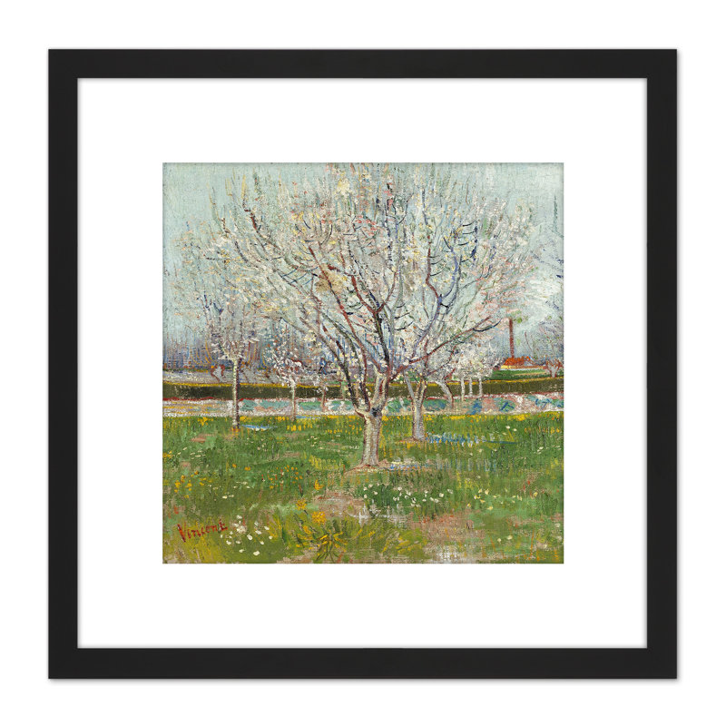 Vincent Van Gogh Orchard In Blossom Plum Trees by Vincent Van Gogh - Single Picture Frame Painting