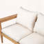 Causeuse en bois d'acacia durable avec coussins confortables