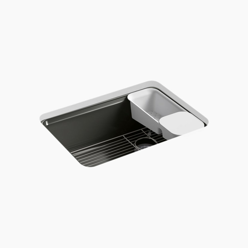 Riverby 27"L x 22"W Kitchen Sink, Caviar