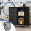 Heavy-Duty Mobile Tool Cabinet with 4 Drawers & Lockable Door, Full-Extension Ball Bearing Slide Rolling Garage Storage-46491392
