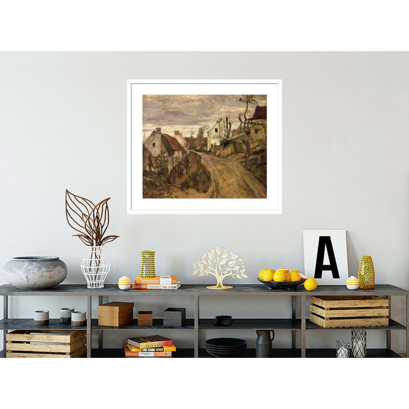 «The Village Road Auvers» par Paul Cézanne, impression giclée encadrée, H 33,5 po x l 38,59 po