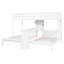 Lit superposé simple au-dessus de simple avec bureau intégré, tablettes de rangement et lampe de lecture à DEL, blanc-2132915945