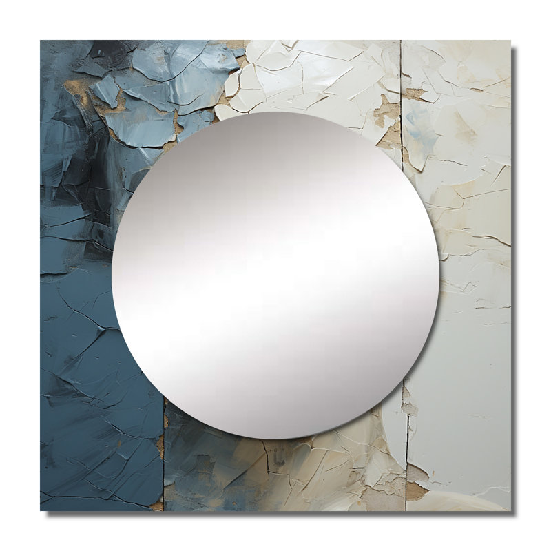Cebrail - Miroir carré abstrait mural pour femme, 23 po x 23 po