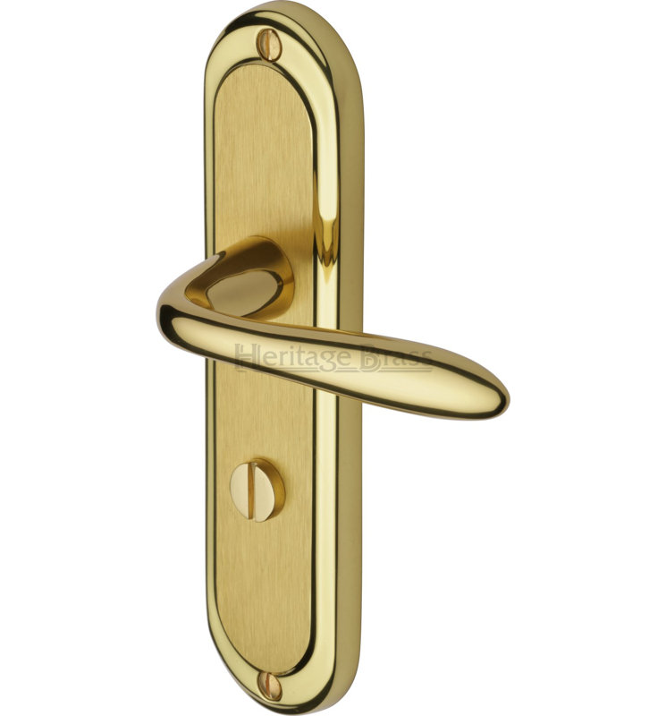 Heritage Brass Heritage Door Handle for Bathroom Henley Design, Mayfair Split