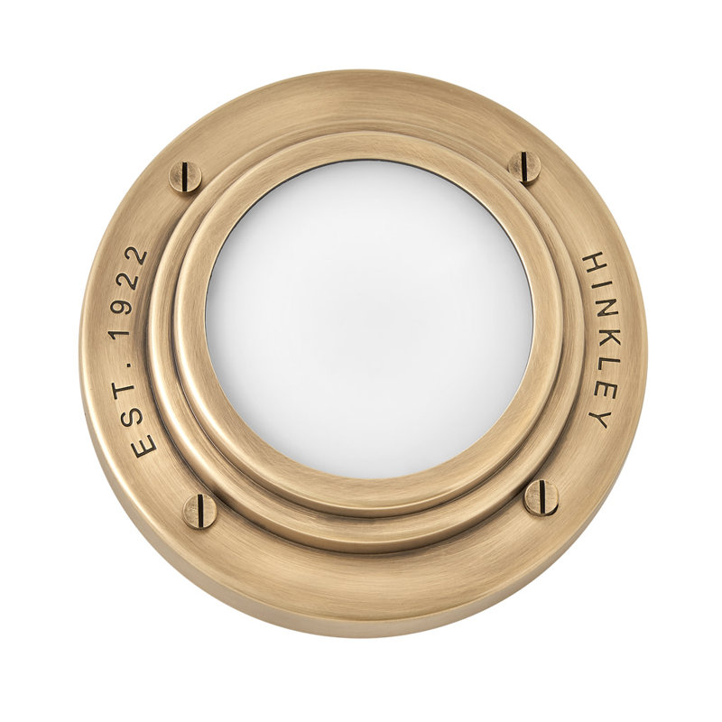 Porte 5.5" Flush Mount or Sconce - LED Included, Heritage Brass