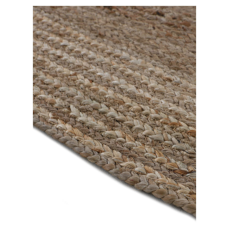Runner Handgefertigter Teppich Aus Jute In Beige Hand Braided 80cm X 600cm Area Rug