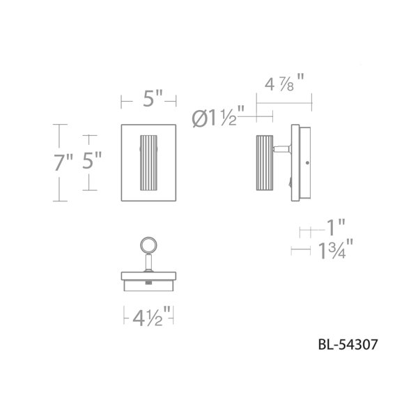 Aplique de brazo oscilante LED de aluminio Nexus