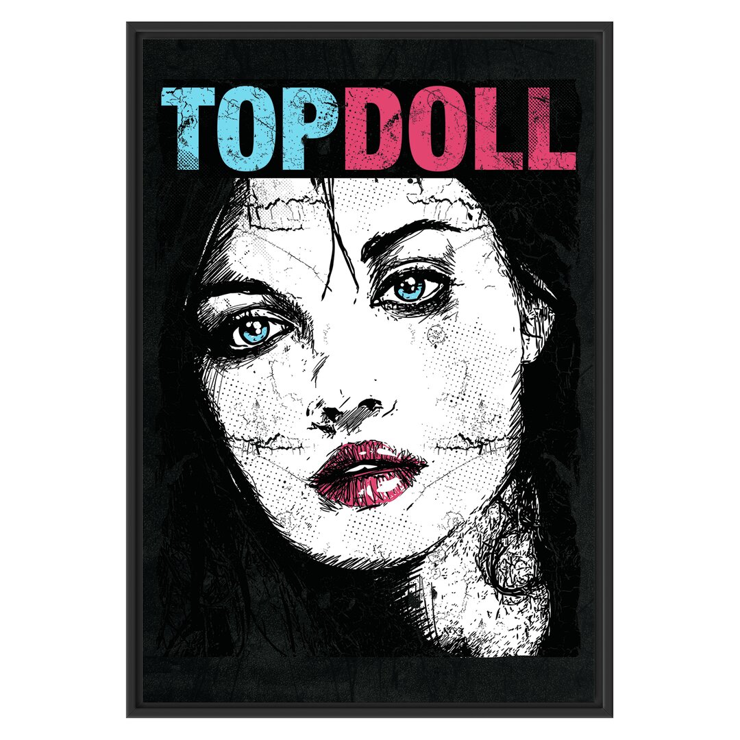 Gerahmtes Wandbild Top doll Schwarz