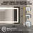 Frameless Anti-fog Led Bathroom Mirror With Frontlight And Backlight, 3 Colors Dimmable Vanity Mirror-1146615430