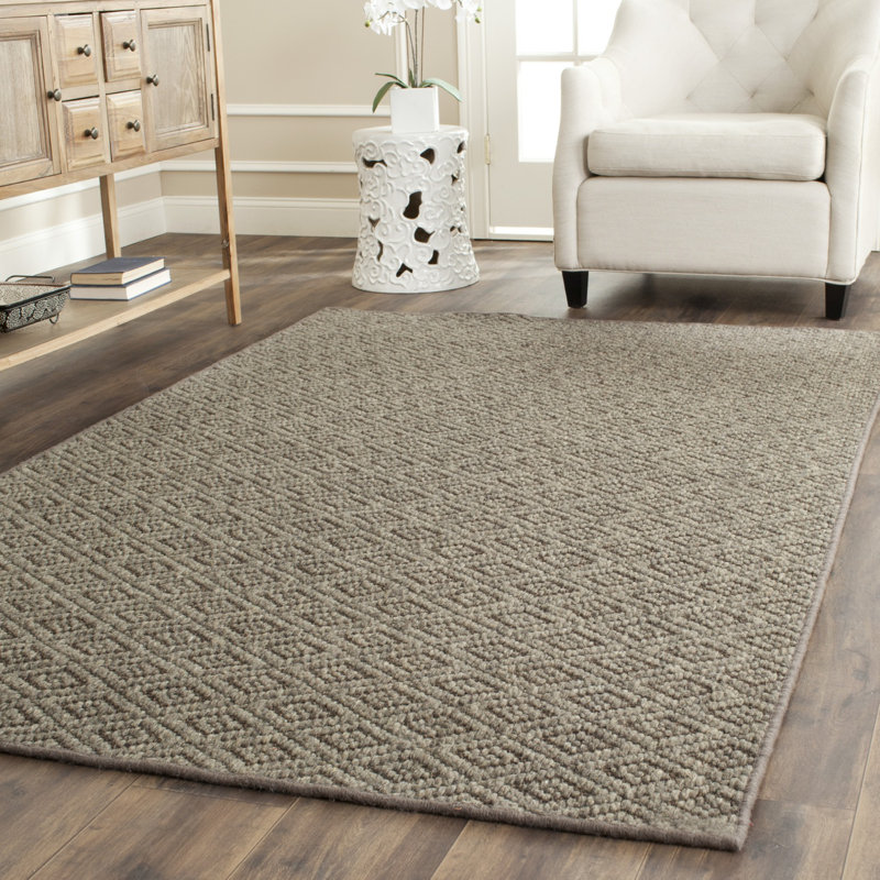 Tapis géométrique en laine et sisal Diamond, Rectangle 8 pi x 11 pi