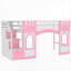 Lit mezzanine avec escalier de rangement et fenêtre-607954361