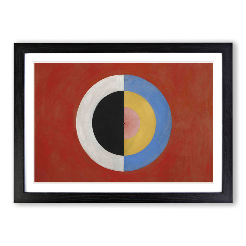 The Swan No.17 by Hilma Af Klint - Picture Frame Painting, 27cm H x 36cm W x 2cm D, Black Framed