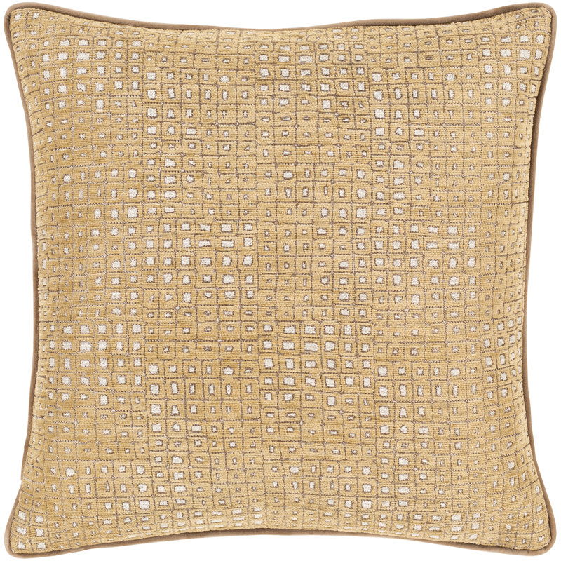 Coussin Basaldua, Aigue-marine, Polyester / Bourre en polyester, 22 po x 22 po