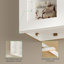 Meuble mural standard HOMEIBRO Cozy Design, 53 cm (L) x 30,5 cm (P) x 30,5 cm (H), en contreplaqué blanc Shaker, sans vitre, prêt à assembler.-442889279-442816242