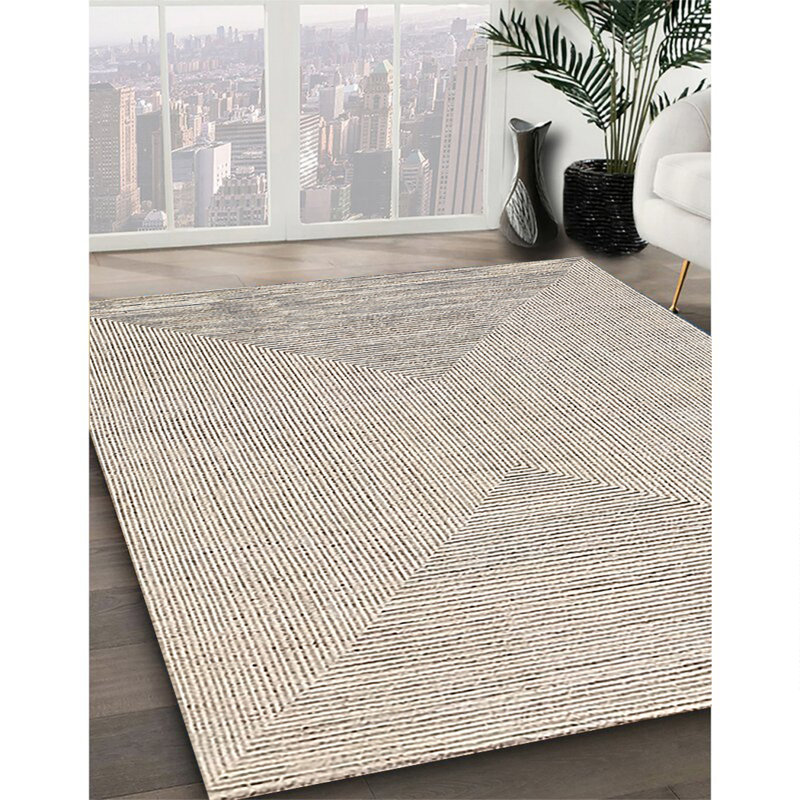 Tapis 100% moderne de style Mid-Century 300 lavable à la machine, Carré 7 pi