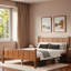 Lit plateforme moderne avec tête de lit et pieds robustes-926870801-926870805