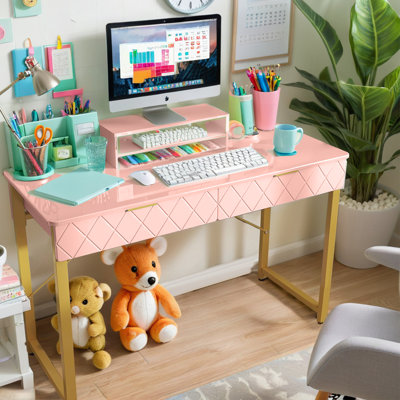 Karlskrona 39.4"W Computer Desk with Drawers