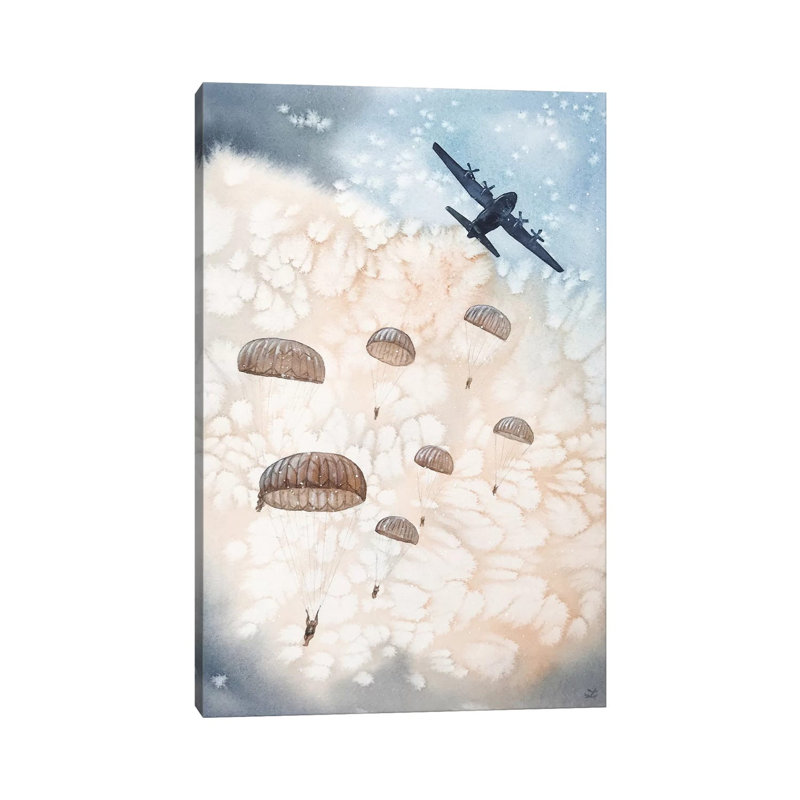 Airborne All The Way by Zaira Dzhaubaeva - Wrapped Canvas Print, 20.32 cm H x 30.48 cm W