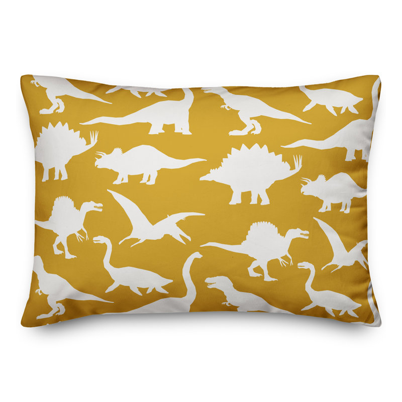 Throw Pillow, Yellow/White