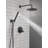 Modern Round Rain Shower System Faucet Set, Rainfall Shower Head and Handle Set Matte Black-123443801