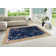 Machine Woven Blue/Gold/Beige Rug