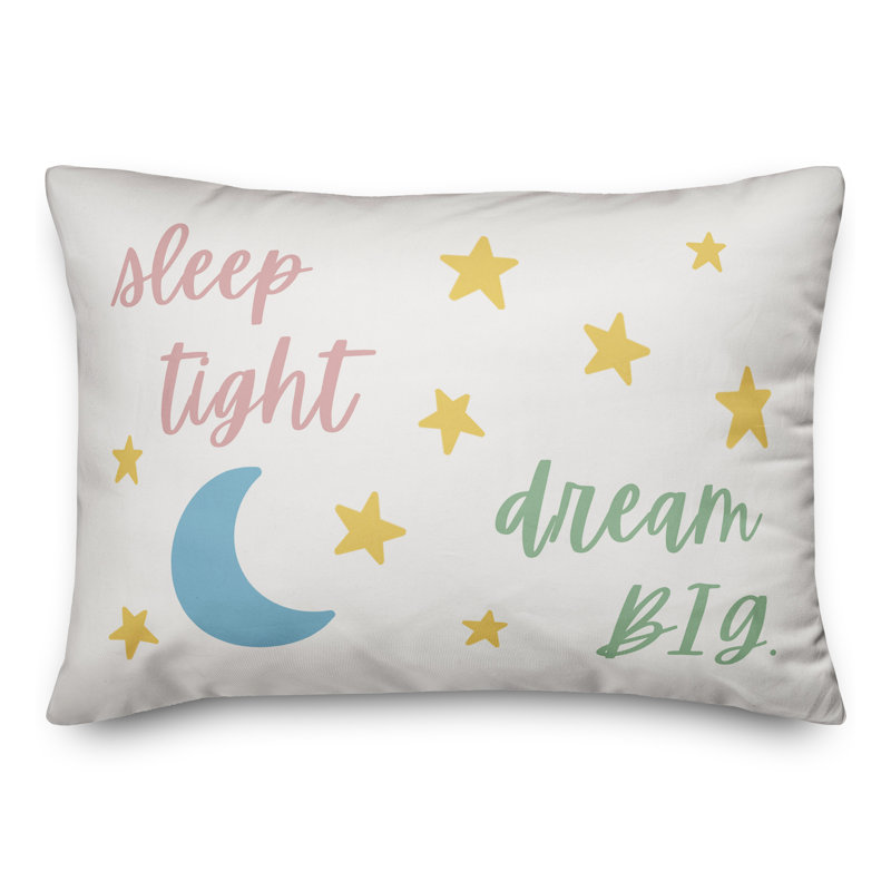 Coussin intérieur / extérieur Sleep Tight Dream, H 14 po x l 20 po, Rectangle