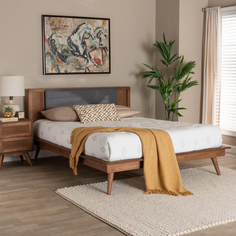 Upholstered Slat Bed, Full