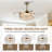 48" Dimmable Crystal Ceiling Fan With Led Lights And Remote Control-1296024272