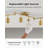 6 Light Gold Track Lighting Kit