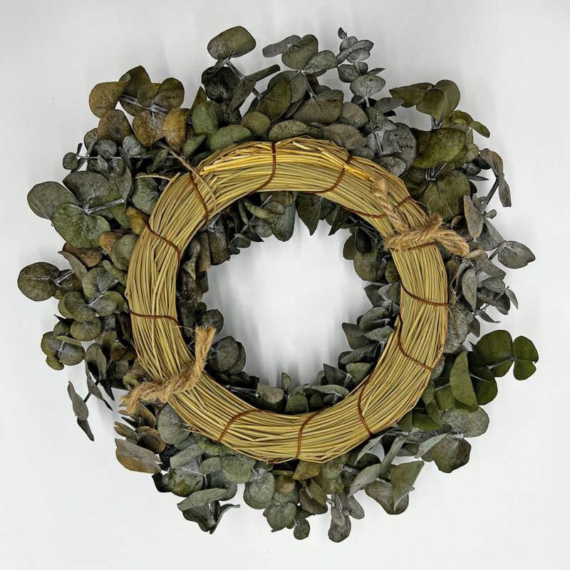 Preserved Spring Eucalyptus Wreath, 3" W x 12" H x 12" D