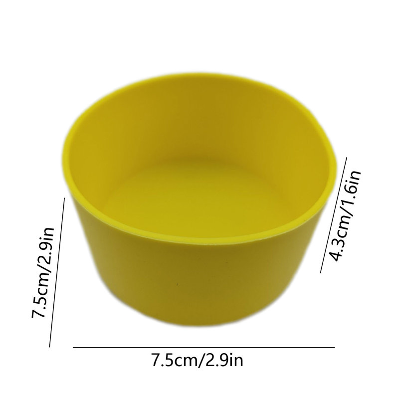 Bouteille d'eau en silicone antidérapant à haute température et contre-température, Jaune